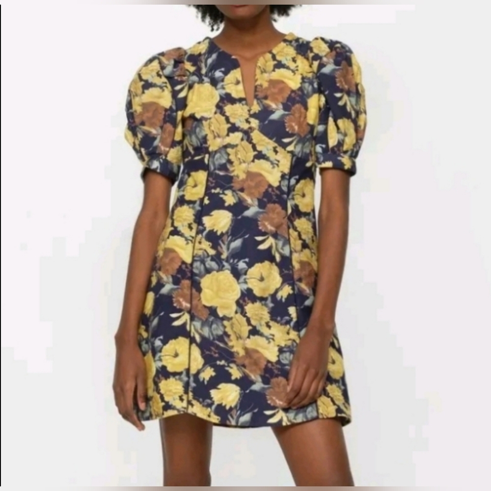 Sea New York Ella Puff Sleeve Dress Size 6